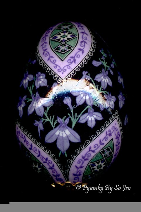 Pale Spiked Lobelial Ukrainian Easter Egg Pysanky By So Jeo